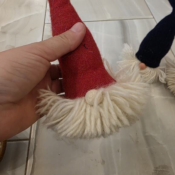 Set of 3 Handmade Nordic Gnome Figurines Tomte Nisse Holiday Decor Yarn - Picture 11 of 16